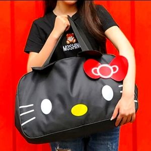 Hello Kitty, nylon shoulder bag, travel duffle bag.